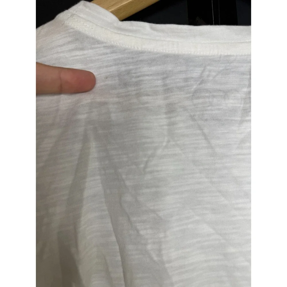 LOGO by Lori Goldstein Women's 100% Cotton Ruffle Sleeve Tee Alabaster #36# - Picture 11 of 12